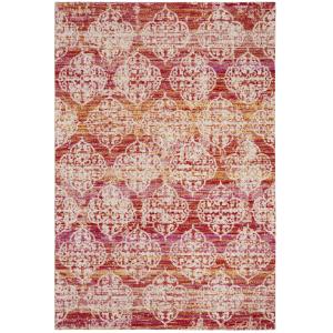 Luminoso y moderno rosa/multi alfombra 155 x 230