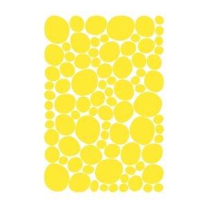 Lunares irregulares en vinilo decorativo mate amarillo 19x2…