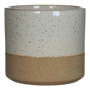 Maceta de cerámica blanco d18