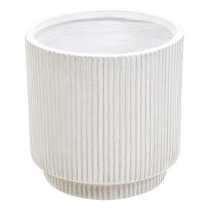 Maceta de exterior de cerámica blanco h30