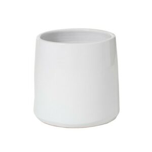Maceta redonda cerámica blanco alt. 22 cm