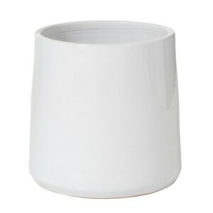 Maceta redonda cerámica blanco alt. 25