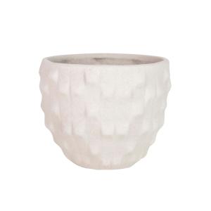 Macetero beige de cerámica 20x20x18cm