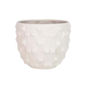 Macetero beige de cerámica 26x26x23cm