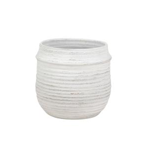 Macetero blanco de cerámica 34x34x33cm