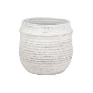 Macetero blanco de cerámica 39x39x38cm