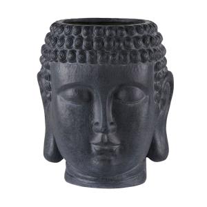 Macetero buda de cemento gris antracita Alt. 52