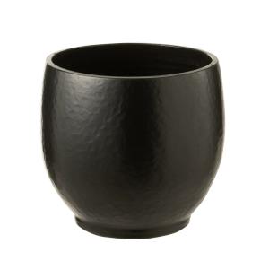 Macetero de cerámica negro de 26x26x27 cm