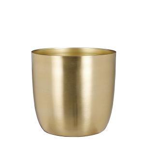 Macetero de metal dorado d22