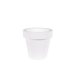 Macetero redondo polietileno resistente al exterior blanco…