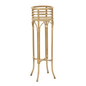 Maceteros redondo de metal marrón ø 30x76 cm