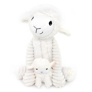Mamá oveja de peluche y su bebé blanco