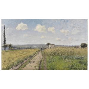 Mañana de Junio en Pontoise - Camille Pissarro - cm. 50x80