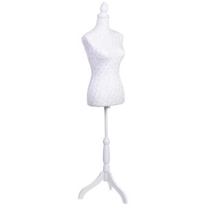 Maniquí de madera y espuma 24x37.5x168h cm blanco