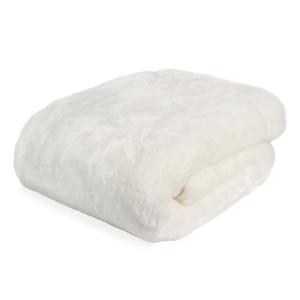 Manta de imitación de piel blanca 150 x 180 cm SNOWDOWN
