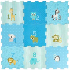 Manta de juego puzzle XXL animales, 18 piezas