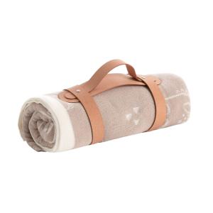 Manta punto bamboo natural 80x100x1 cm