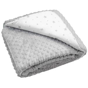 Manta reversible de minky para bebé y niño extra suave Gris…