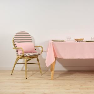 Mantel antimanchas de algodón tacto tela rosa 250x160 cm
