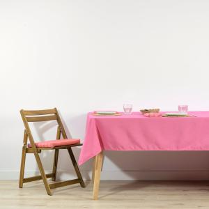 Mantel antimanchas de algodón tacto tela rosa 300x160 cm