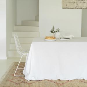 Mantel de gasa de algodón blanco 180x250 cm