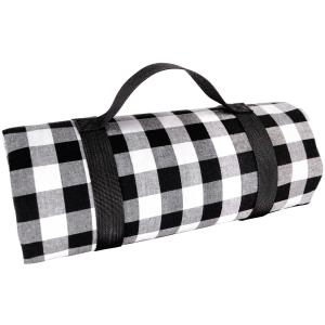 Mantel de picnic xl a cuadros blancos y negros 280x140cm