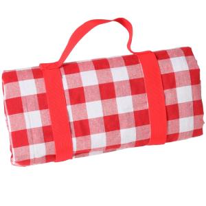 Mantel de picnic xl con cuadros rojos y reverso impermeable…