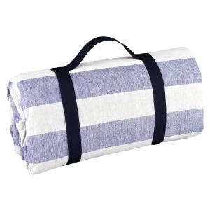 Mantel de picnic xl con rayas azules y reverso impermeable…