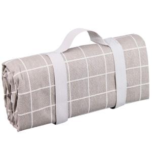 Mantel de picnic xl gris con reverso impermeable 280x140