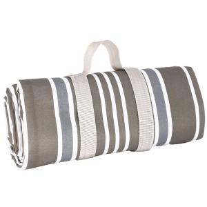 Mantel de picnic xl gris y blanca con reverso impermeable 2…