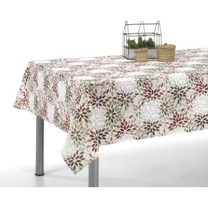 Mantel estampado tacto tela krepi rojo redondo 140cm