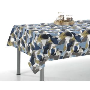 Mantel estampado tacto tela suc azul 100x140cm