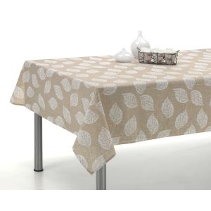 Mantel estampado tacto tela toln beige 100x140cm