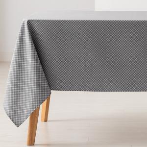 Mantel impermeable jacquard algodón geométrico antracita 14…