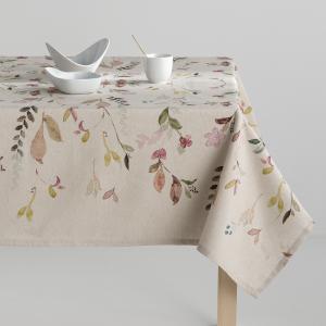 Mantel lino antimanchas estampado floral multicolor 140x100…