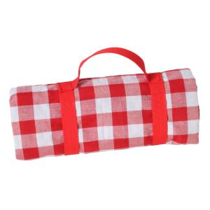 Mantel para picnic con cuadros rojos y reverso impermeable…