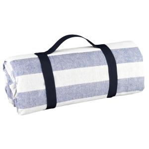 Mantel para picnic con rayas azules y reverso impermeable 1…