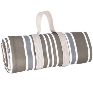 Mantel para picnic gris y blanca con reverso impermeable 14…