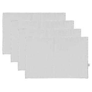 Manteles individuales (x4) lino lavado 30x50 blanco