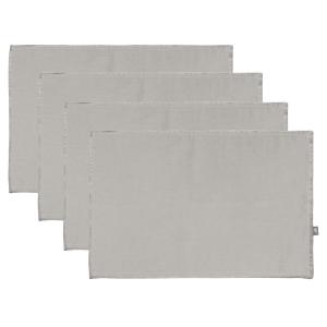 Manteles individuales (x4) lino lavado 30x50 gris perla