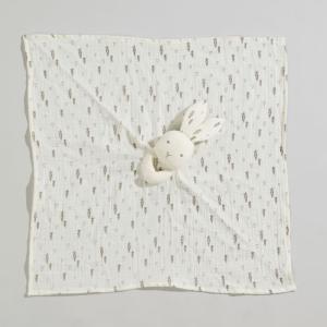 Mantita de apego con conejo de gasa de algodón