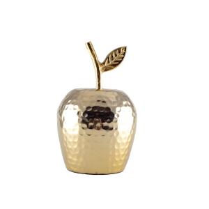 Manzana decorativa dorada 12.5x12.5x19 cm