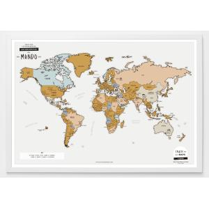 Mapa del mundo racable. Lámina decorativa mapamundi 65x45 c…