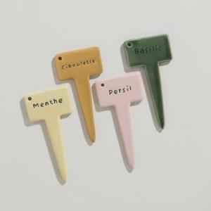 Marcadores para hierbas aromáticas de gres, rosa, amarillo,…