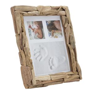 Marco de fotos de madera marrón 26x4,5x32 cm