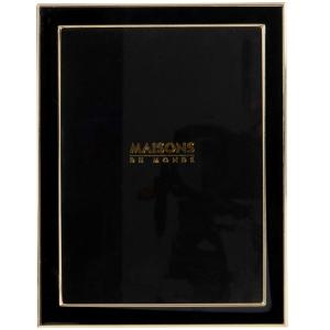 Marco de fotos de metal negro y dorado 15x20 cm