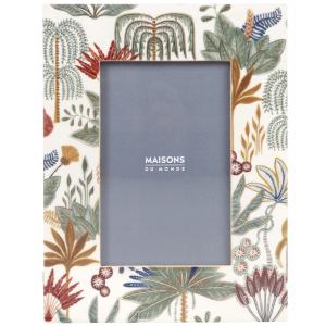 Marco de fotos de resina con estampado floral multicolor 10…