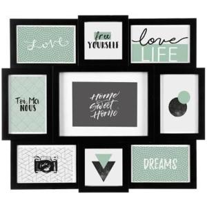 Marco decorativo de mdf negro 48x42x2cm