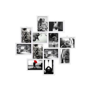 Marco multifotos para 12 fotografías tamaño 10x15 en mdf bl…