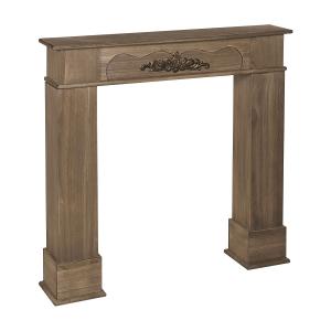 Marco para chimenea marrón oscuro